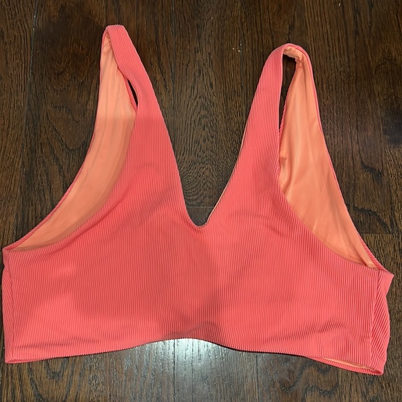 NWOT Free People X Beach Riot Coral Ribbed Bikini Top & High-Rise Bottom Z537-16 - Picture 4 of 6